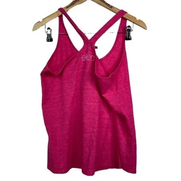 DISTRICT ELLEN DEGENERES SHOW PINK "BE KIND TO ONE ANOTHER" RACERBACK TANK LARGE - Picture 3 of 3